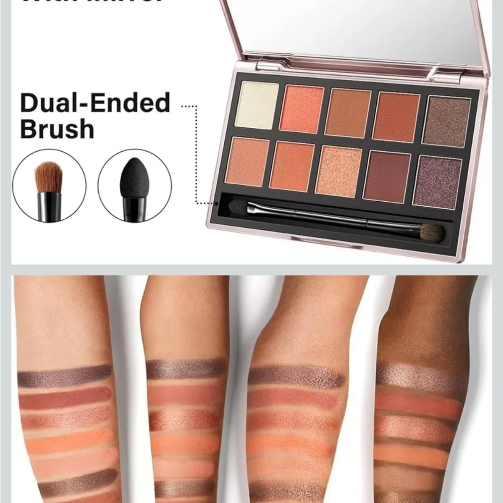 10 In 1 Color Eyeshadow Palette, Matte, Shimmer, Glitter Pigment Eye Shadow(062)